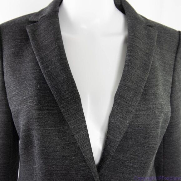 Ann Taylor wool blend blazer jacket, color grey, size 6 - Picture 2 of 16